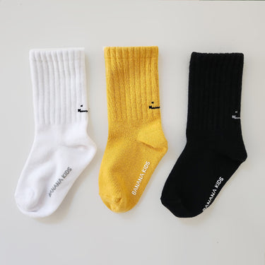 [Banana Kids] BIGKI Smile Back Detail Kids Socks