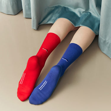 [Banana Sisters] CHLOE Back Logo Detail Ribbed Crew Socks