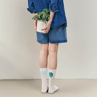 [Banana Sisters] ONE PLANET Save The Earth Detail Crew Socks