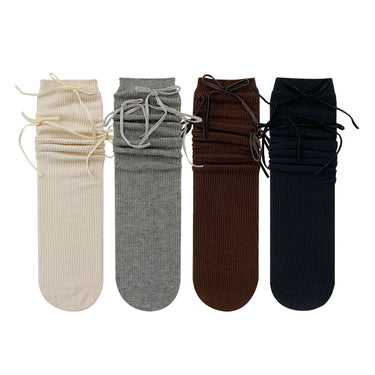 [Banana Kids] MUFFER Ribbon One Size Socks (Adults & Kids)