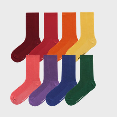 [Banana Sisters] MIMI DAILY Basic Ribbed Crew Socks