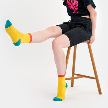 [Banana Sisters] ANDY Color Block Crew Socks - 3 Pairs (20% OFF)