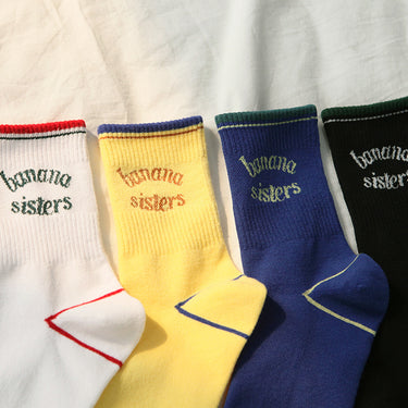 BEEBEE Lettering Crew Socks – 3 Pairs (20% OFF)