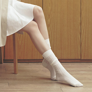 [Biarritz] BERRY Sheer Knee Long Socks