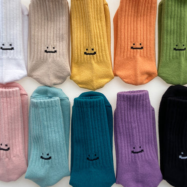 BIG SMILE Ribbed Socks - 3 Pairs (20% OFF)