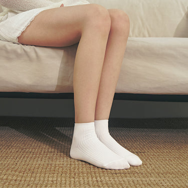 [Banana Sisters] MANGO Basic Ribbed Ankle Socks