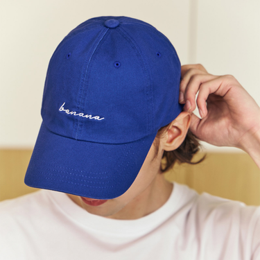 [Banana Sisters] BANANA Logo Embroidered Ball Cap Blue (UNISEX)