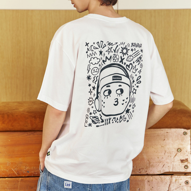 [Banana Brothers] MOOHEYMI Back Doodle T-shirt White