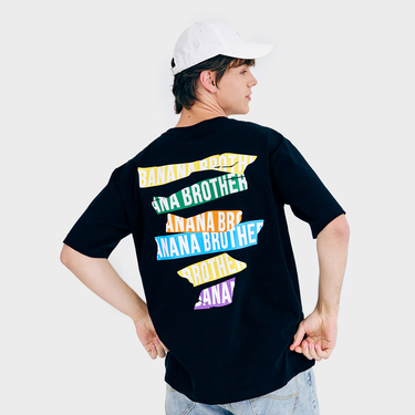 [Banana Brothers] BANANA Tape Design T-shirt Black (UNISEX)