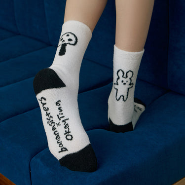 [Banana Sisters x OKAYTINA] STRONG Back Point Tactel Cozy Odd Socks