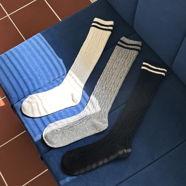 [Banana Sisters] PREPPY Cashmere Wool Striped Socks